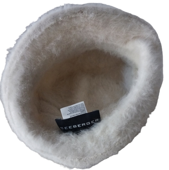 Seeberger Cream Colored Rabbit Hair Bucket Hat main image 10